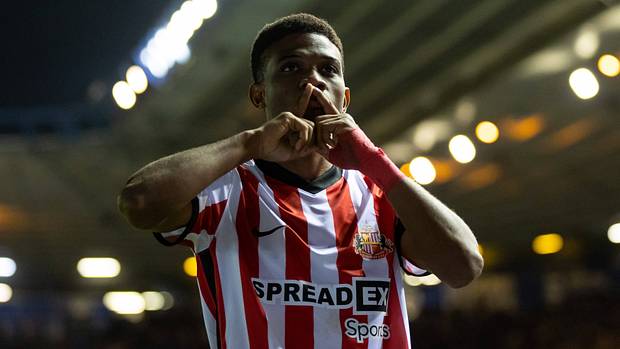 Amad Diallo celebrates goal against Birmingham