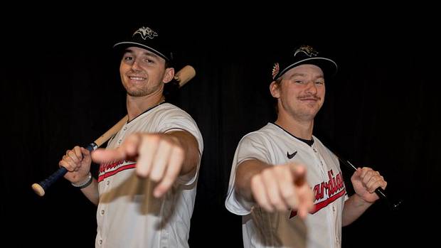Chase DeLauter (left) and Kyle Manzardo (right).