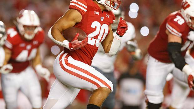 Wisconsin running back Isaac Guerendo.