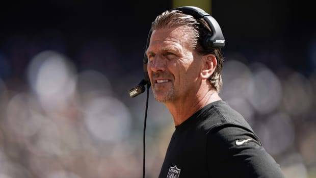 Coaching under Jon Gruden in Las Vegas, Greg Olson helped Derek Carr grow within the confines of his offense and put up the best numbers of his career.