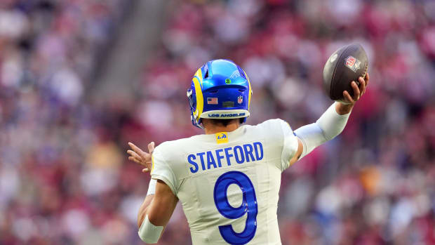Los Angeles Rams quarterback Matthew Stafford in action against the Arizona Cardinals.