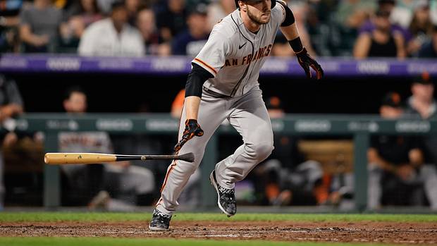 SF Giants outfielder Austin Slater. (2022)