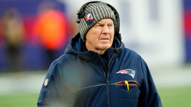 Patriots Head Coach, Bill Belichick is shown at MetLife Stadium, Sunday, November 26, 2023.