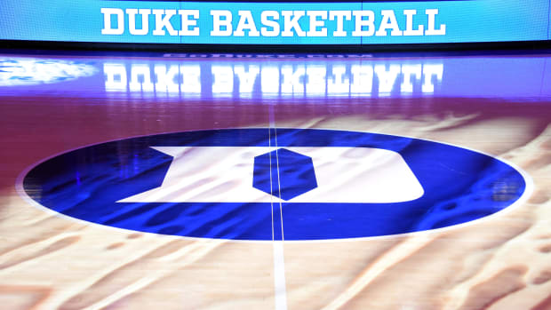 Duke basketball halfcourt logo