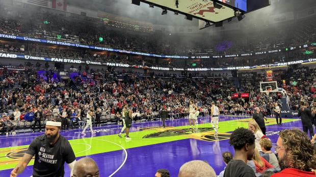 The Dallas Mavericks played on the New Orleans Pelicans' In-Season Tournament court on Tuesday night.