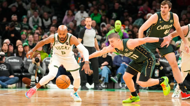 Boston Celtics guard Payton Pritchard, center Luke Kornet
