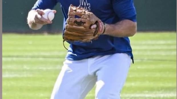 Los Angeles Dodgers infielder Chris Taylor during Spring Training.