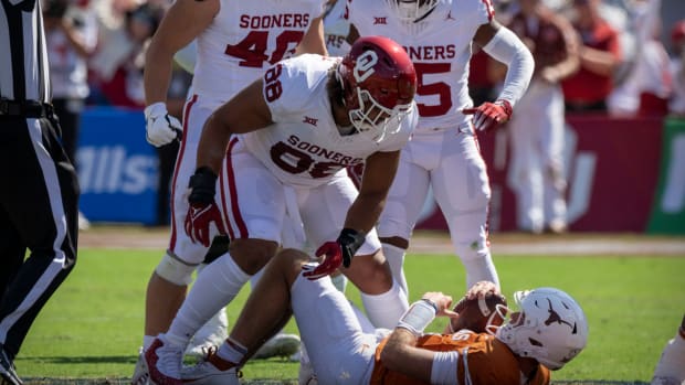 Quinn Ewers is sacked by the Oklahoma Sooners