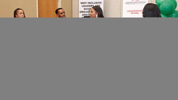 Panel at Hawks x Papa Johns Inclusive Leadership Workshop.
