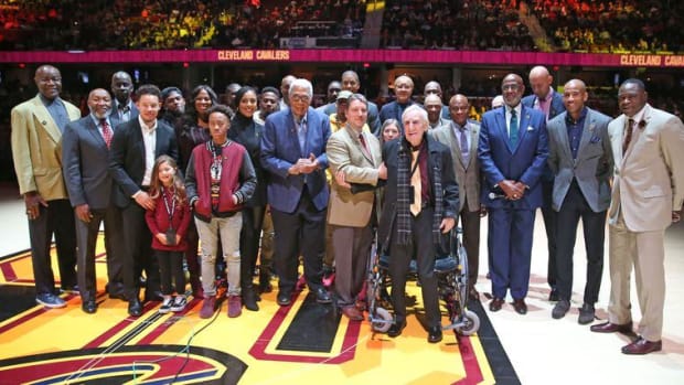The Cleveland Cavaliers introduce the inaugural class of Wall of Honor inductees, November 17, 2019, at Rocket Mortgage FieldHouse. The 2019 class consists of: Wayne Embry, Bill Fitch, John Johnson, Nick Mileti and John "Hot Rod" Williams.