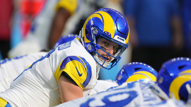 Former Los Angeles Rams quarterback Baker Mayfield says he's "diving headfirst" into learning his new offense with the Tampa Bay Buccaneers.