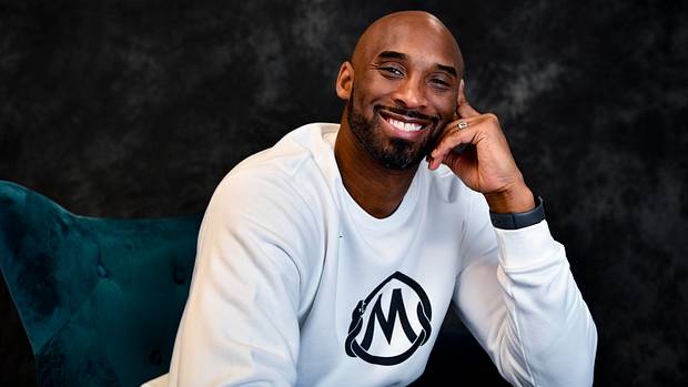 Kobe Bryant poses for a portrait inside of his office.