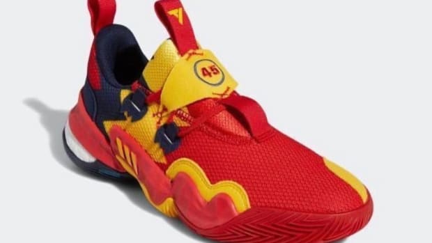 Adidas released adidas Trae Young 1 "McDonald's" colorway online today. Fans can purchase the basketball shoes for $140.