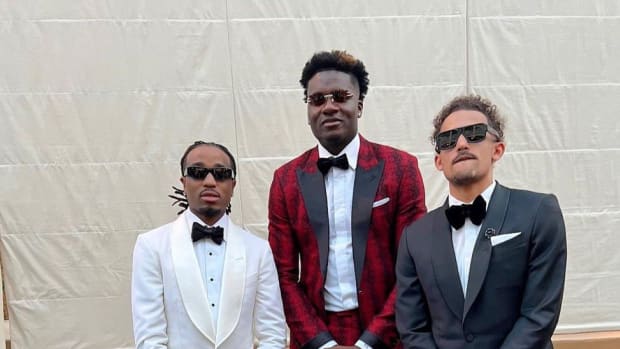 Clint Capela, Trae Young, and Quavo attend wedding.