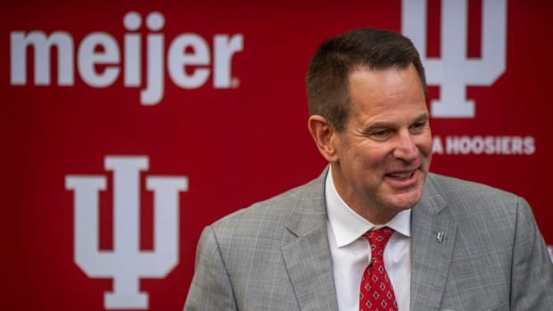 Indiana's newly announced head coach of football Curt Cignetti speaks to the media on Friday, Dec. 1, 2023.  