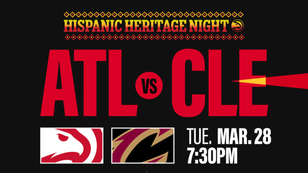 Promotional poster for Hawks 'Hispanic Heritage Night.'