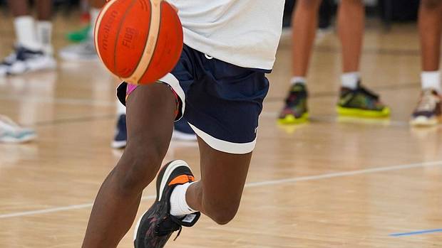 Annor Boateng practices with Team USA in Houston, Texas.