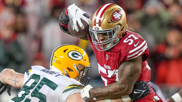49ers Dre Greenlaw returns late interception against Packers