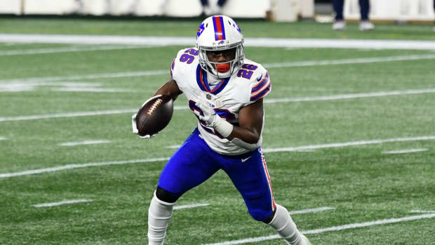 Devin Singletary will handle a larger role in the running game for the Bills against the Baltimore Ravens.