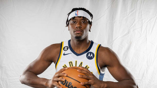 September 26, 2022; Forward Terry Taylor during media day at the Indiana Pacers practice facility