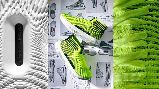 Poster for the Under Armour FUTR x ELITE basketball shoe.