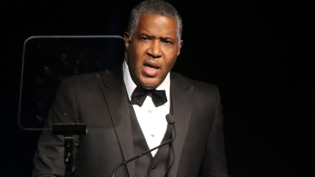 Chair of the Board of Robert F. Kennedy Human Rights, Robert F. Smith, speaks at the 2018 Ripple of Hope Gala in New York City. Wednesday, December 12, 2018 Ripple Of Hope Awards