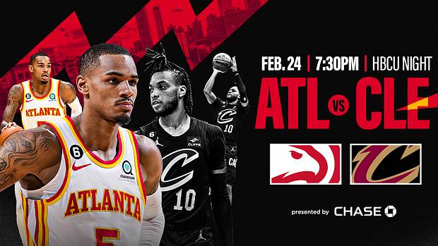 Promotional poster for Atlanta Hawks' HBCU night.