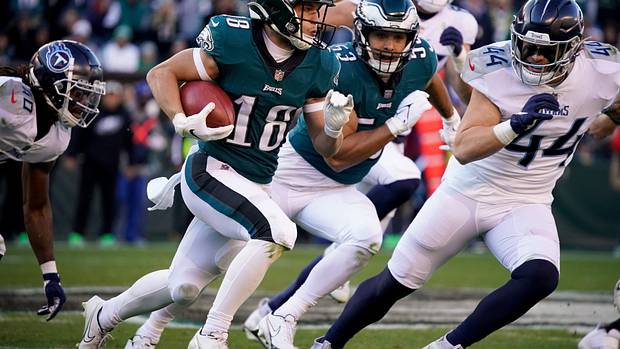 Britain Covey picks up yards with a punt return vs. Titans