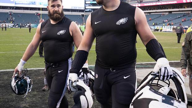 Jason Kelce and Lane Johnson