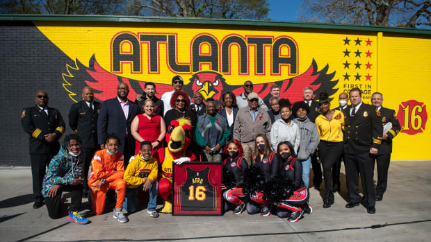 Hawks’ Hoop and Mural Unveiling at Fire Station.