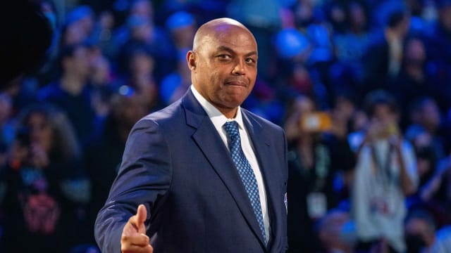 February 20, 2022; Charles Barkley being selected to the NBA 75th Anniversary Team during halftime in the 2022 NBA All-Star Game