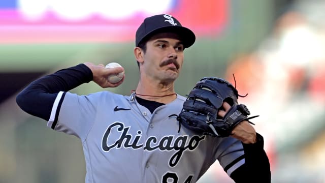 Jun 26, 2023; Anaheim, California, USA; Chicago White Sox starting pitcher Dylan Cease (84) pitches in the first inning against the Los Angeles Angels at Angel Stadium. Mandatory Credit: Jayne Kamin-Oncea-USA TODAY Sports