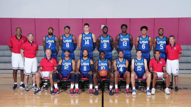 The 2023 USA Basketball Men's National Team photo.