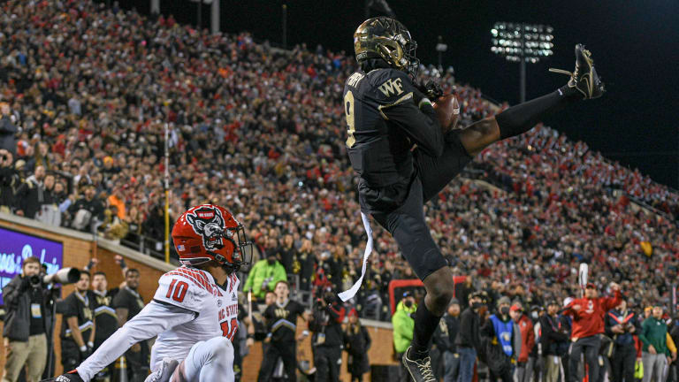 Wake Forest wide receiver A.T. Perry projected as second-round pick in NFL Draft
