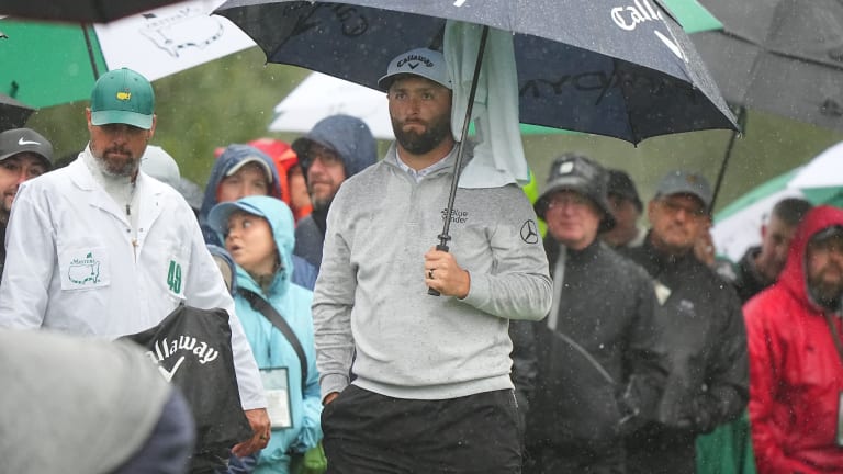 Jon Rahm Closes in on Brooks Koepka After Rainy Second-Finish at the Masters