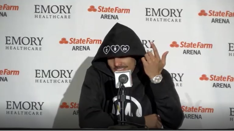 Trae Young Wears Kobe Bryant-Inspired Hoodie after Hawks Win