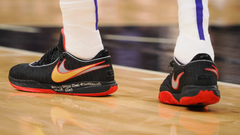Tyler Herro Wears LeBron James' 'Miami Heat' Shoes