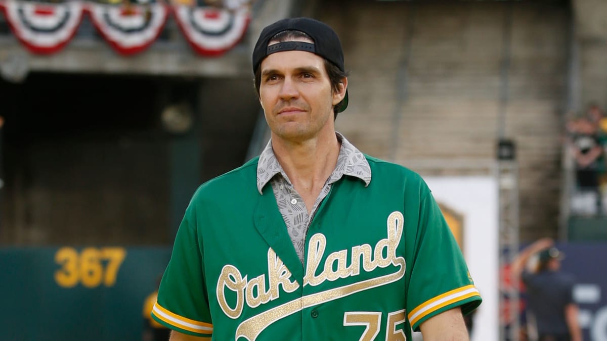 Barry Zito sings national anthem at A's game for Earth Day