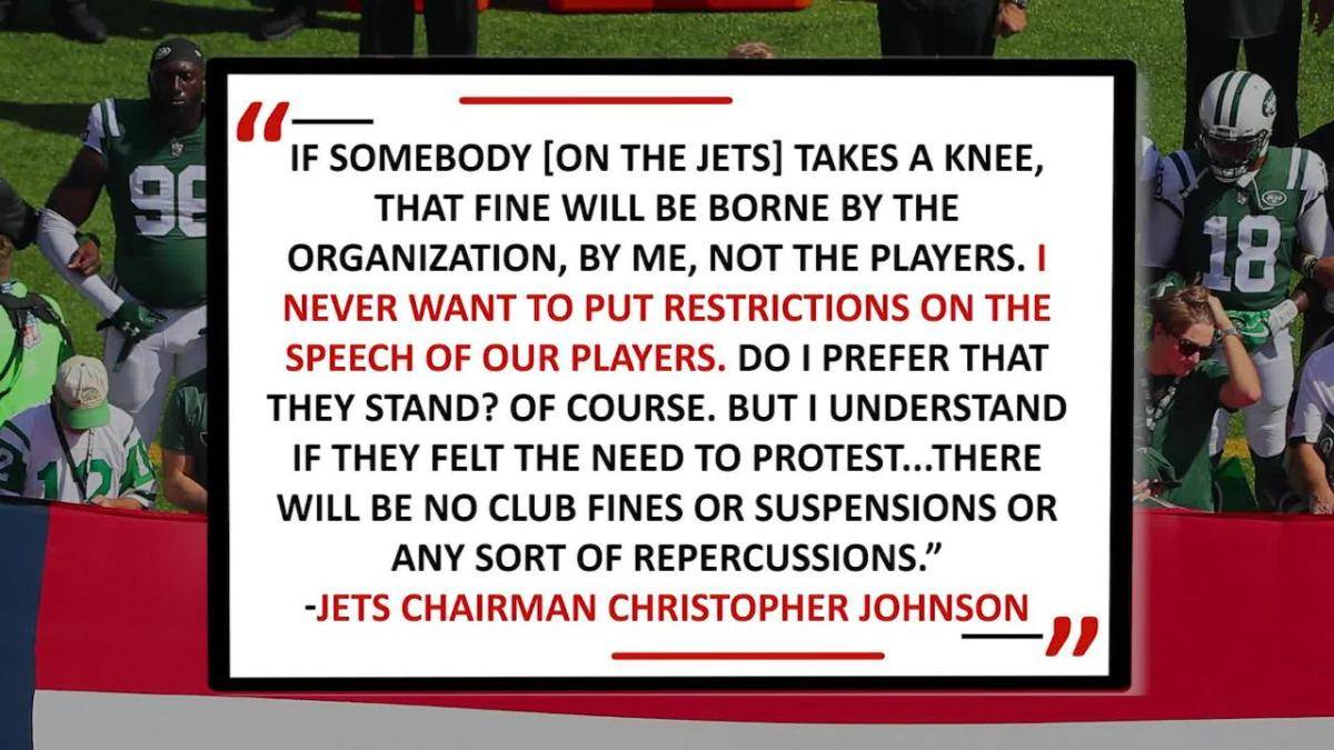 Anthem Protests: Jets Chairman Christopher Johson Will Pay Fines - Sports  Illustrated