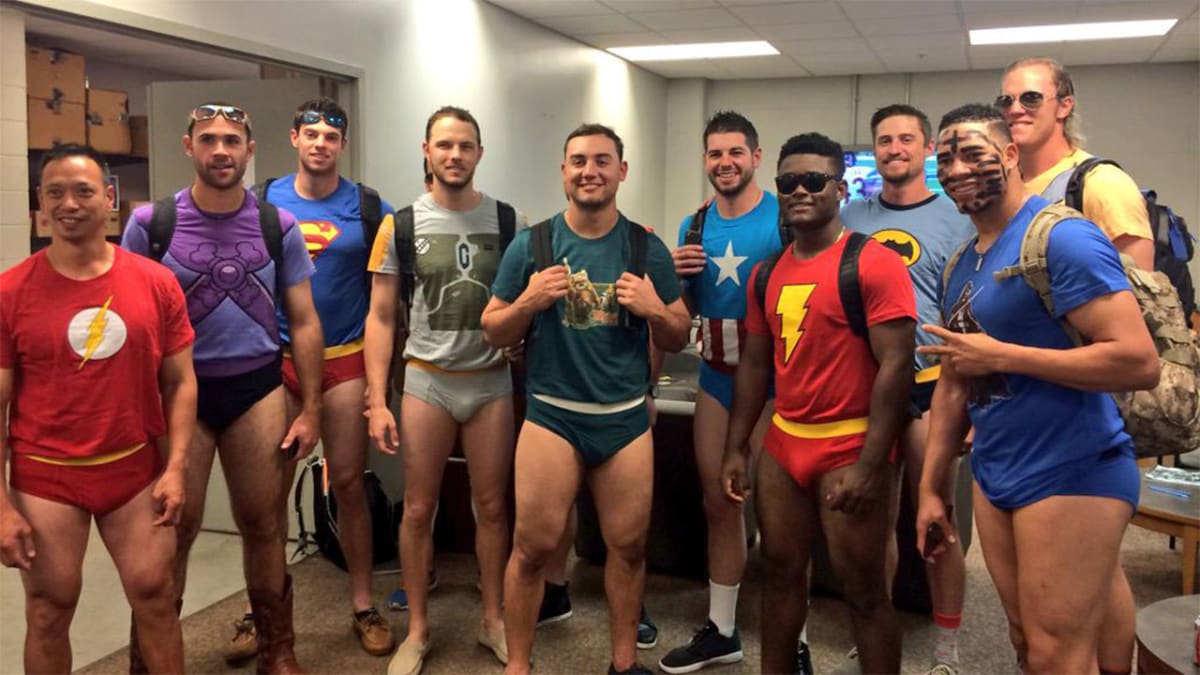 baseball players in their underwear