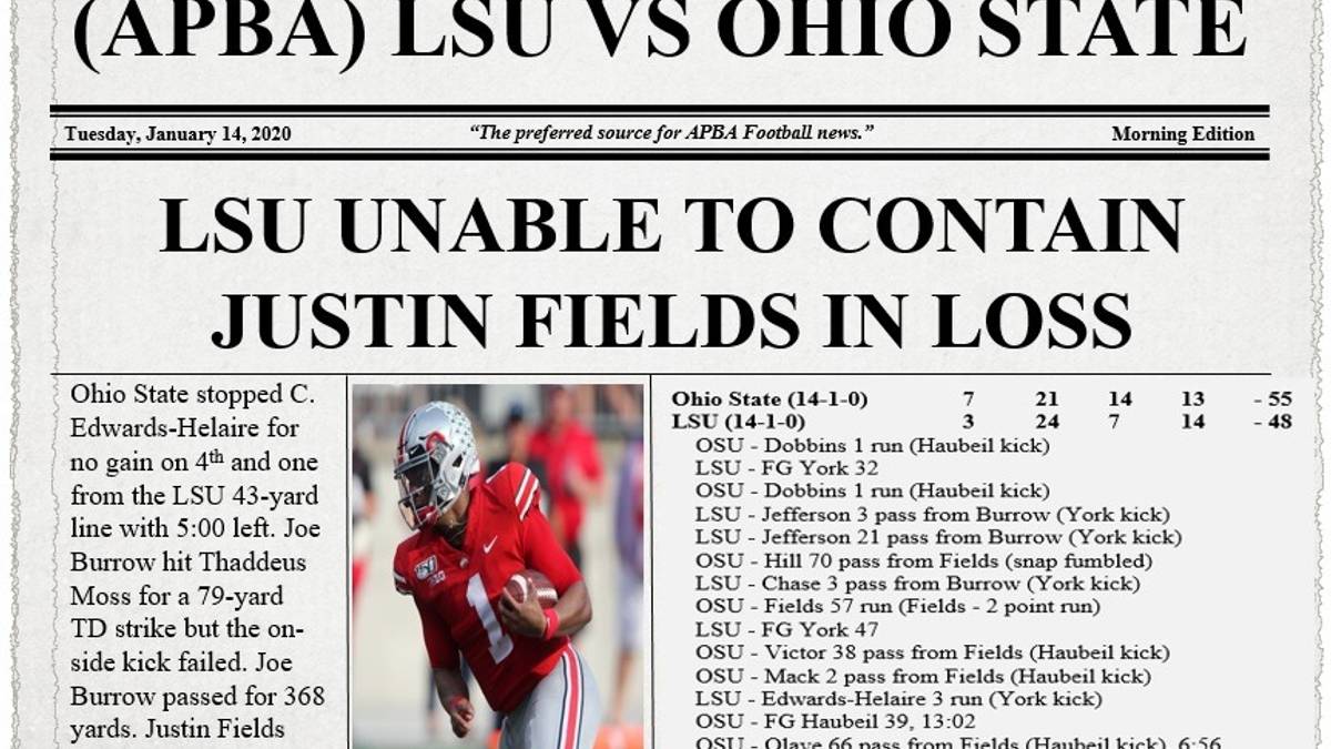 What Might Have Been: Ohio State Topped LSU in Roll of Dice - TMG Sports