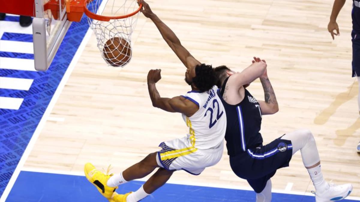 Luka Doncic and Andrew Wiggins React to Poster Dunk
