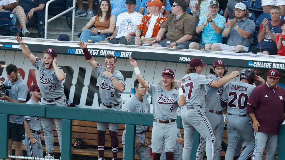 College World Series Mississippi State Vs Texas Live Updates Sports Illustrated Mississippi State Football Basketball Recruiting And More