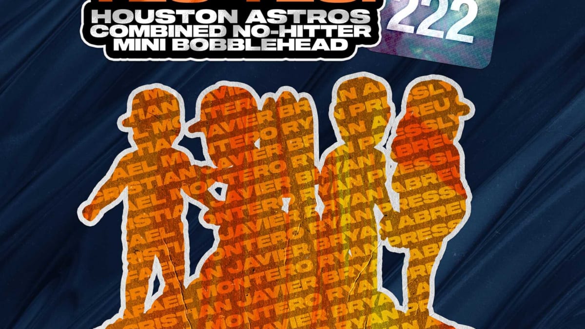 Houston Astros 2022 World Series Combined No Hitter Mini Bobblehead Sc FOCO