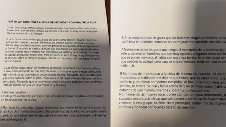 Argentina S World Cup Manual Gives Players Advice On Picking Up Russian Women Sports Illustrated