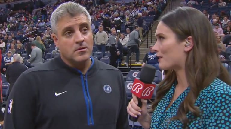 Timberwolves coach Micah Nori's halftime interviews continue to deliver