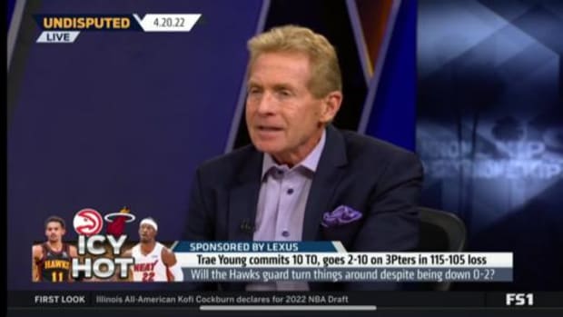 Skip Bayless criticized Atlanta Hawks point guard Trae Young on April 20, 2022.