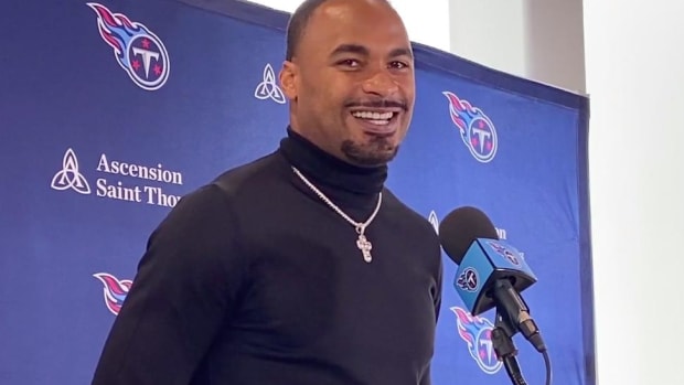 Wide receiver Robert Woods talked to the media after the Tennessee Titans acquired him in a trade with the Los Angeles Rams.
