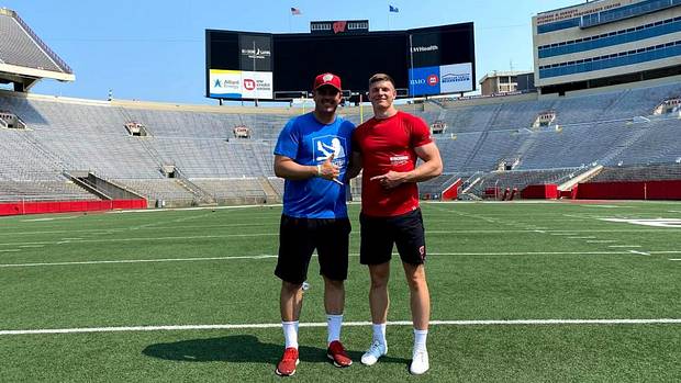 Wisconsin punter Andy Vujnovich and long time mentor Aaron Perez (Courtesy of Aaron Perez)