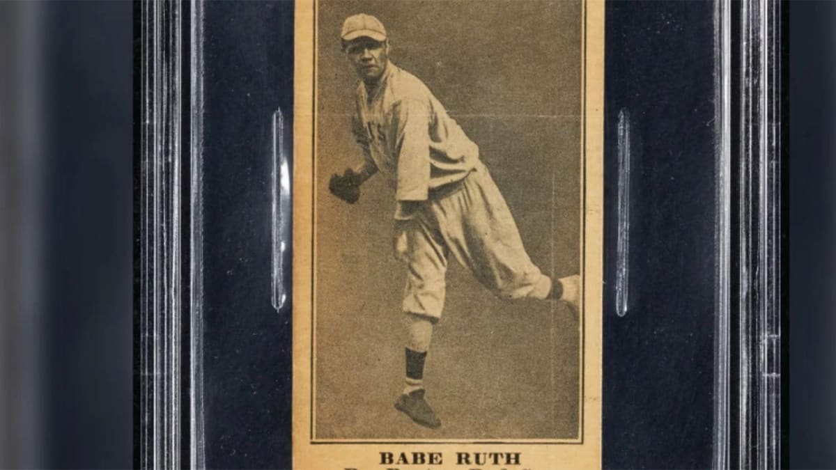 Babe Ruth 1916 rookie card sells for $130,053 at auction - Sports